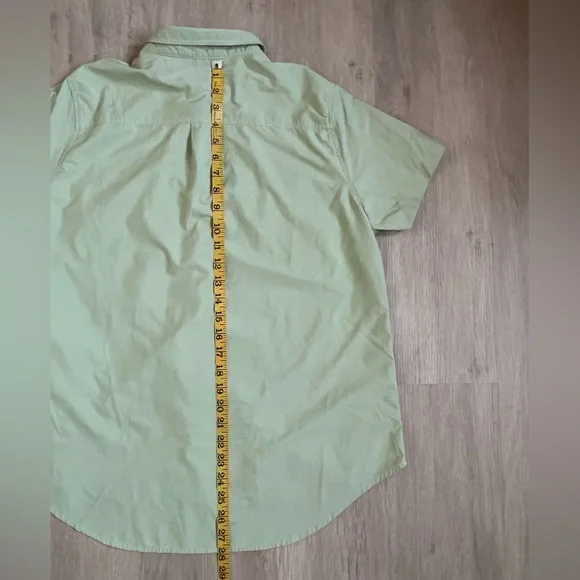 Eddie Bauer Sage Green Camp button down outdoor sports Shirt - Picture 5 of 9